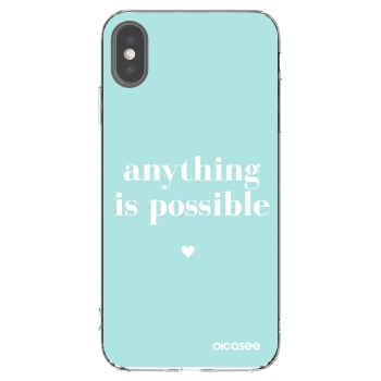 Picasee silikonový průhledný obal pro Apple iPhone XS Max - Anything is possible