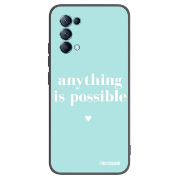 Picasee silikonový černý obal pro OPPO Reno 5 5G - Anything is possible