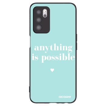 Picasee silikonový černý obal pro OPPO A16s - Anything is possible