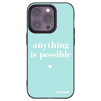Picasee silikonový černý obal pro Apple iPhone 14 Pro - Anything is possible
