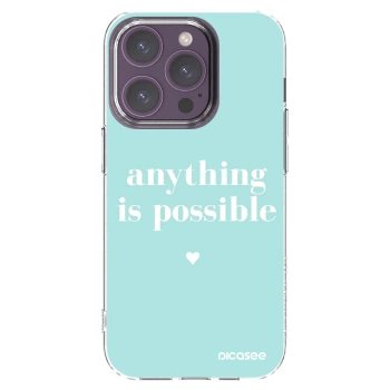 Picasee silikonový průhledný obal pro Apple iPhone 14 Pro - Anything is possible
