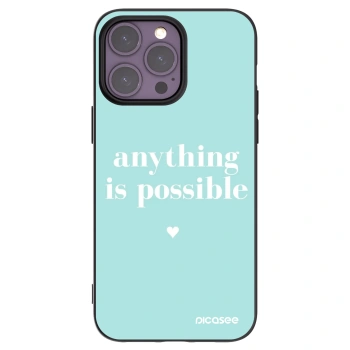 Picasee silikonový černý obal pro Apple iPhone 14 Pro Max - Anything is possible