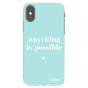 Picasee silikonový průhledný obal pro Apple iPhone X/XS - Anything is possible