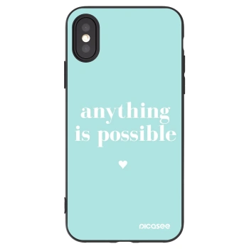 Picasee silikonový černý obal pro Apple iPhone X/XS - Anything is possible
