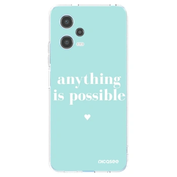 Picasee silikonový průhledný obal pro Xiaomi Redmi Note 12 5G - Anything is possible