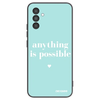 Picasee silikonový černý obal pro Samsung Galaxy A04s A047F - Anything is possible