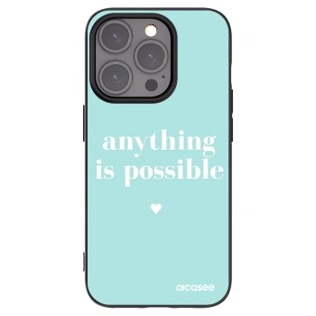 Picasee silikonový černý obal pro Apple iPhone 15 Pro - Anything is possible
