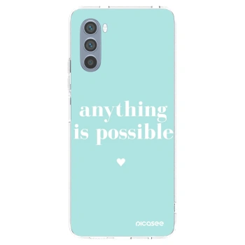 Picasee silikonový průhledný obal pro Motorola Moto G62 - Anything is possible