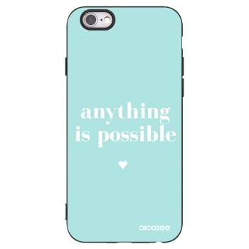 Picasee silikonový černý obal pro Apple iPhone 6/6S - Anything is possible