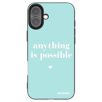 Picasee silikonový černý obal pro Apple iPhone 16 Plus - Anything is possible