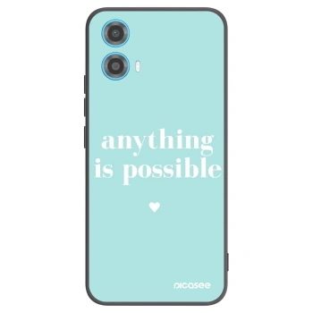 Picasee silikonový černý obal pro Motorola Moto G34 5G - Anything is possible
