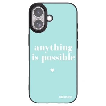 Picasee silikonový černý obal pro Apple iPhone 17 - Anything is possible