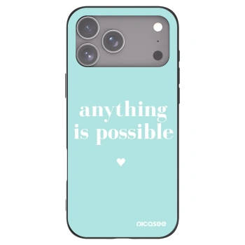 Picasee silikonový černý obal pro Apple iPhone 17 Pro Max - Anything is possible