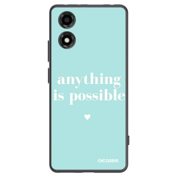 Picasee silikonový černý obal pro Motorola Moto E14 - Anything is possible