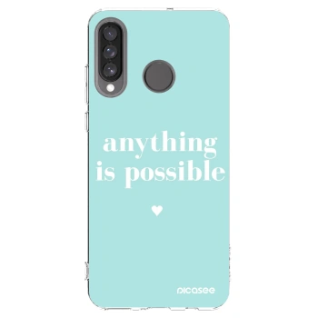 Picasee silikonový průhledný obal pro Huawei P30 Lite - Anything is possible
