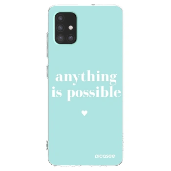 Picasee silikonový průhledný obal pro Samsung Galaxy A51 A515F - Anything is possible