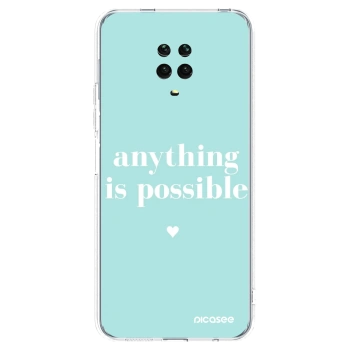 Picasee silikonový průhledný obal pro Xiaomi Redmi Note 9 Pro - Anything is possible