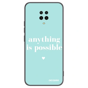 Picasee silikonový černý obal pro Xiaomi Redmi Note 9 Pro - Anything is possible