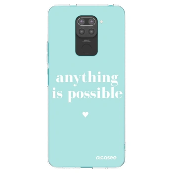 Picasee silikonový černý obal pro Xiaomi Redmi Note 9 - Anything is possible