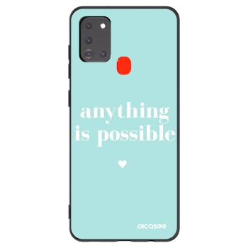 Picasee silikonový černý obal pro Samsung Galaxy A21s - Anything is possible