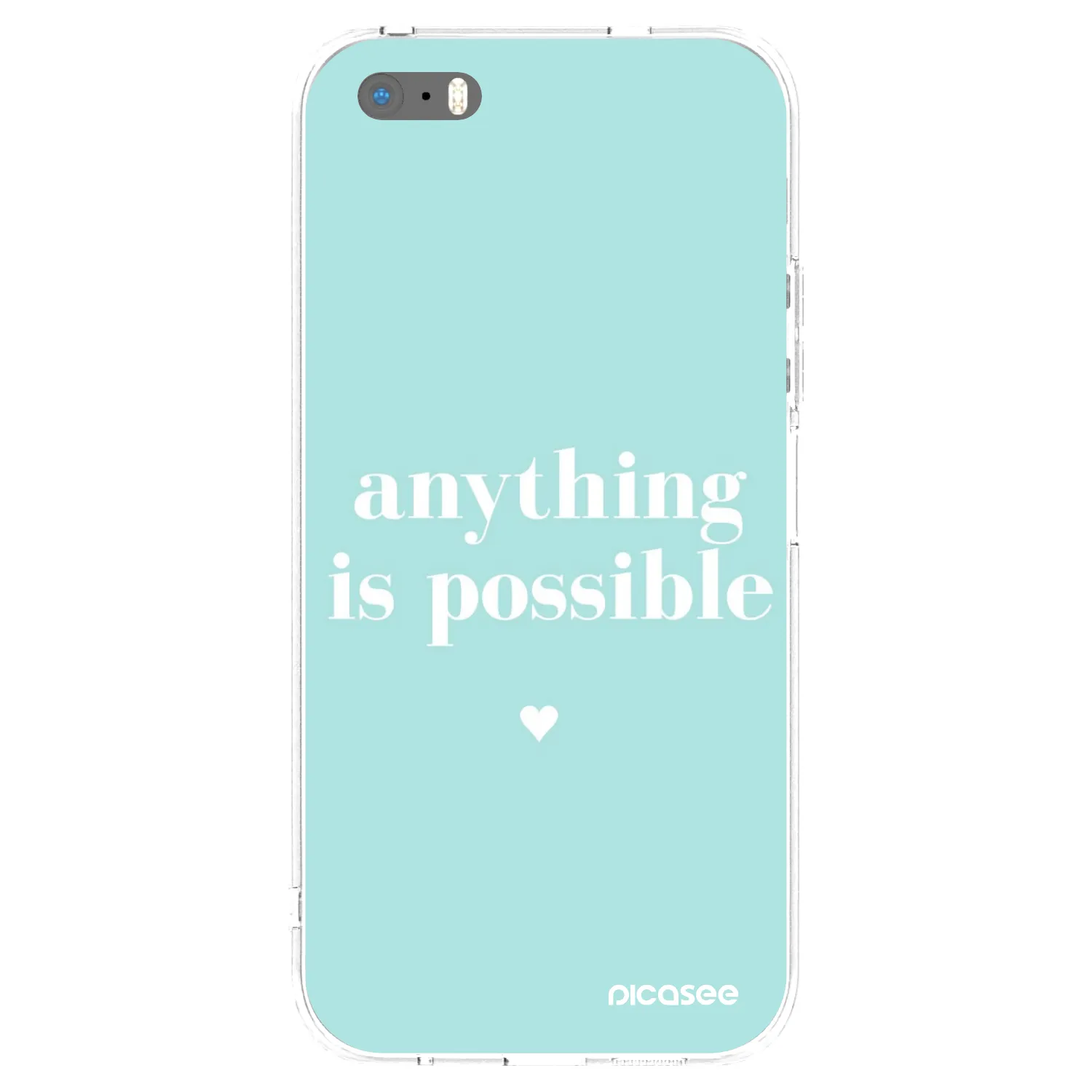 Picasee silikonový průhledný obal pro Apple iPhone 5/5S/SE - Anything is possible