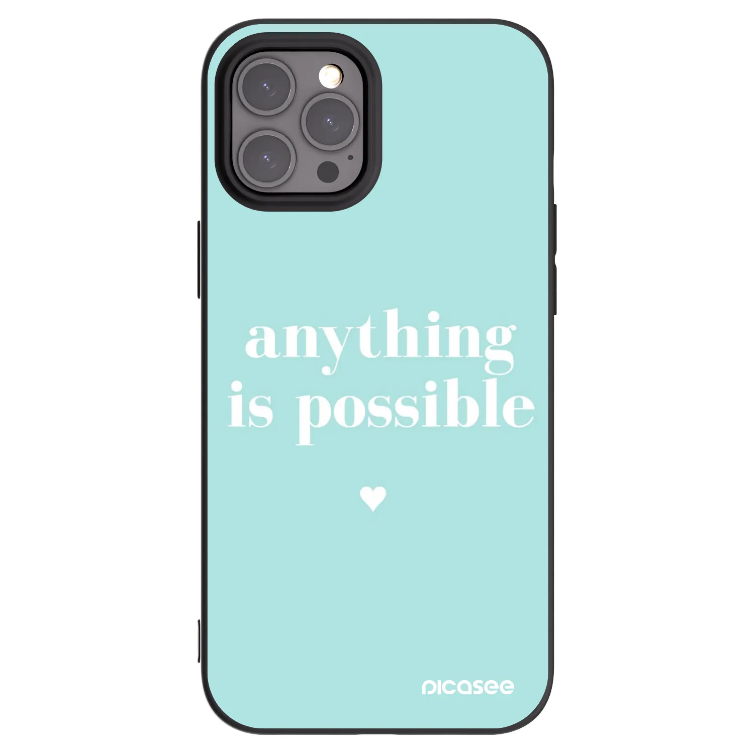 Picasee silikonový černý obal pro Apple iPhone 12 Pro Max - Anything is possible