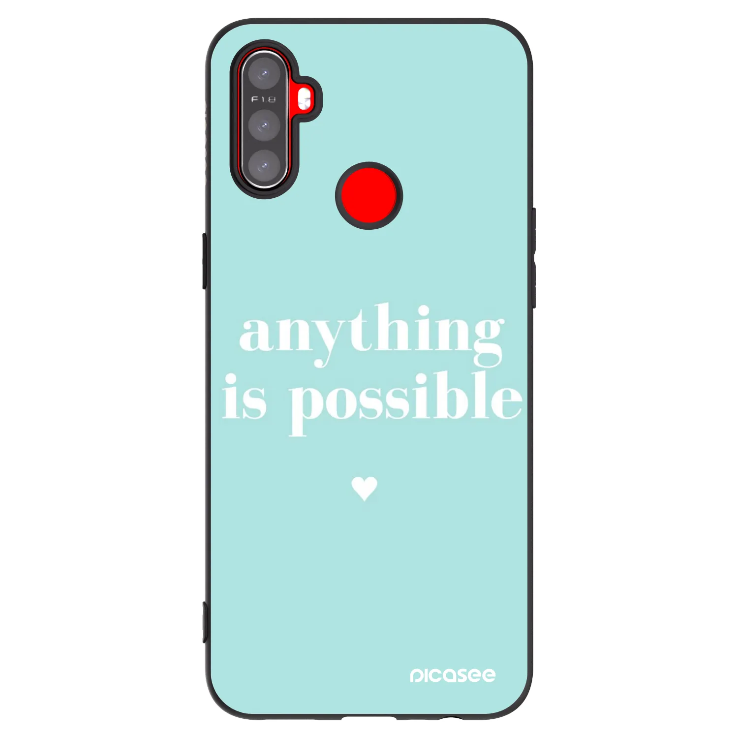 Picasee silikonový černý obal pro Realme C3 - Anything is possible