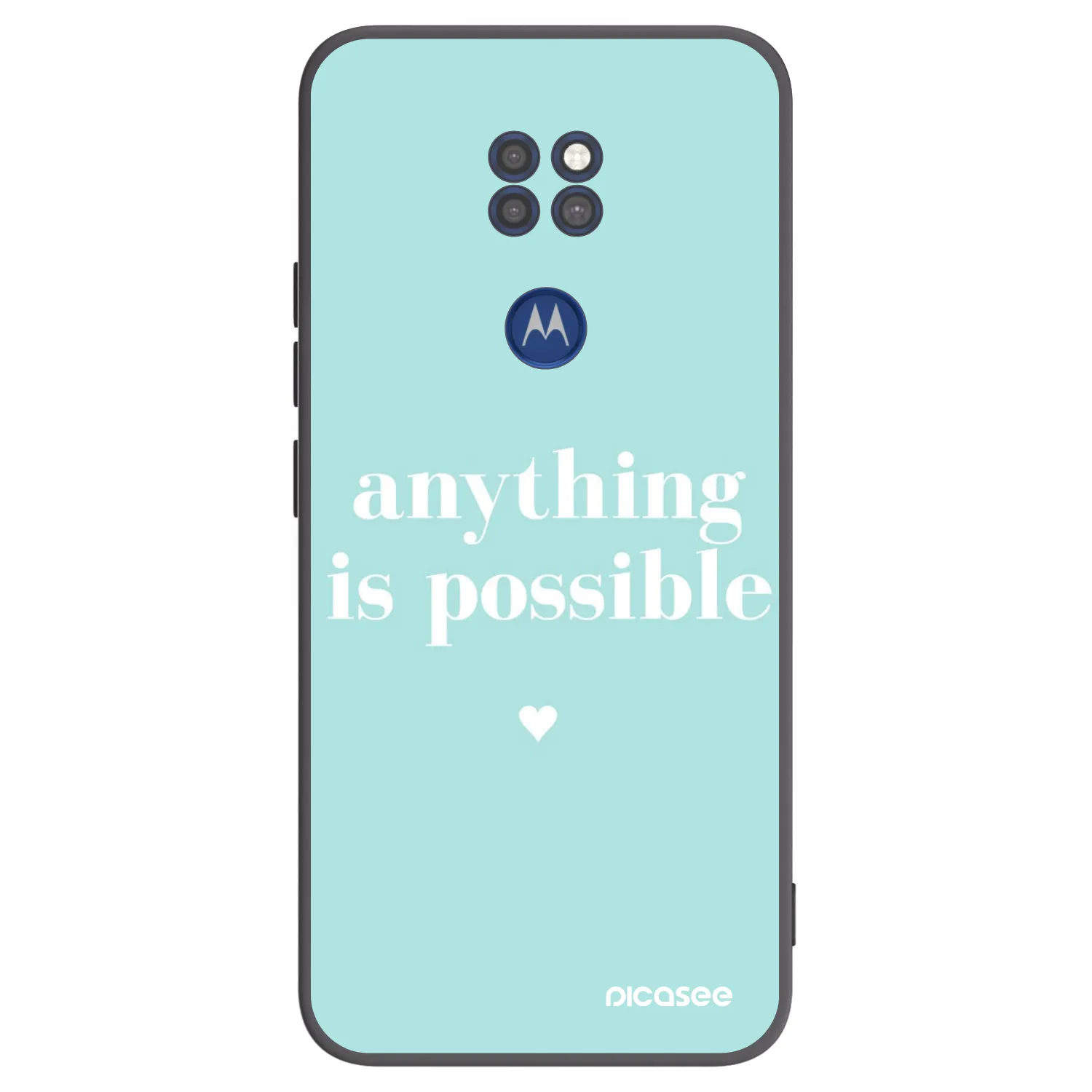 Picasee silikonový černý obal pro Motorola Moto G9 Play - Anything is possible