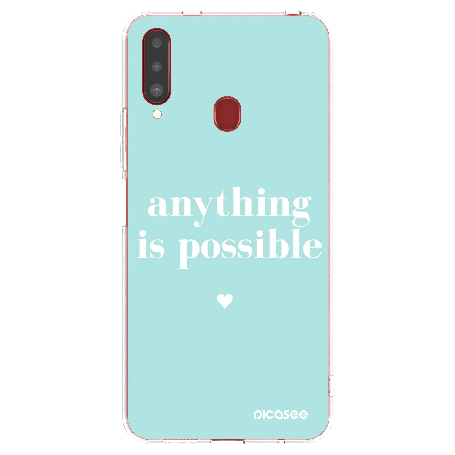 Picasee silikonový průhledný obal pro Samsung Galaxy A20s - Anything is possible