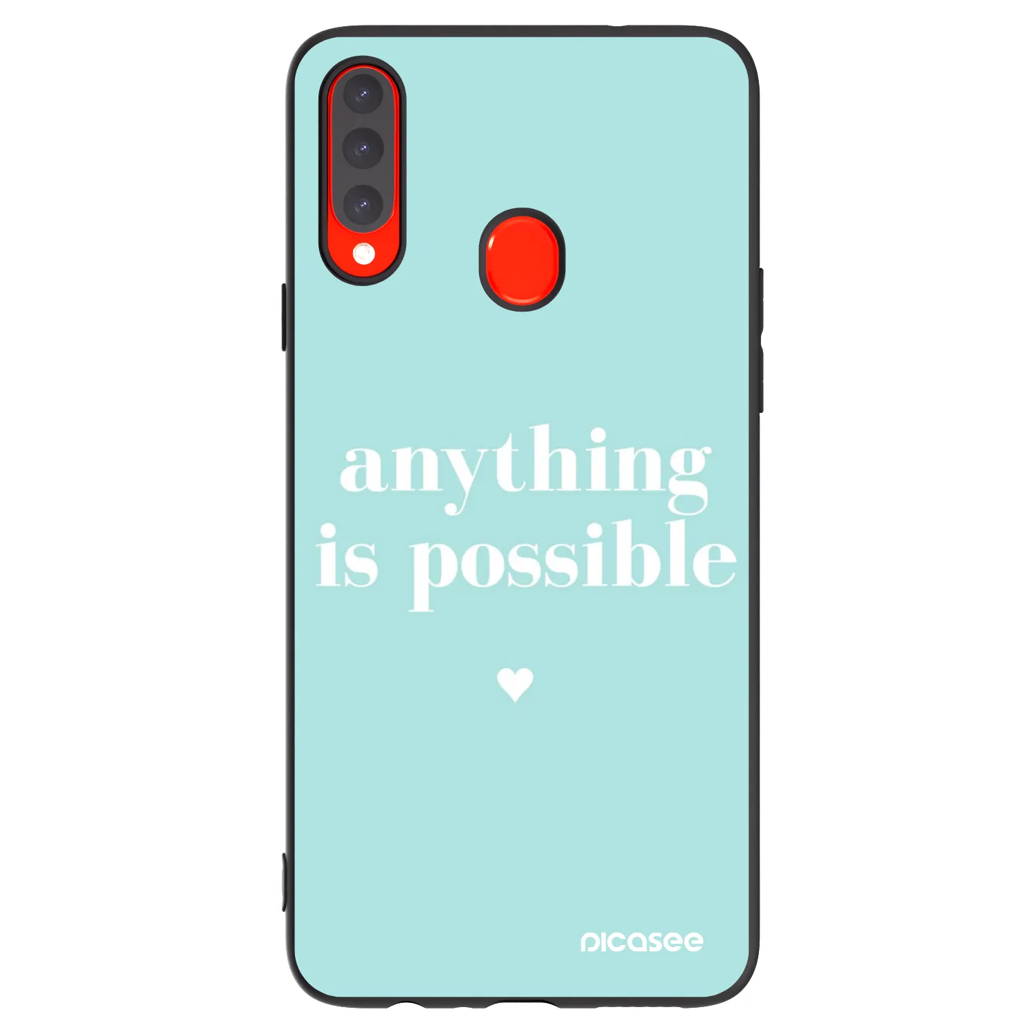 Picasee silikonový černý obal pro Samsung Galaxy A20s - Anything is possible