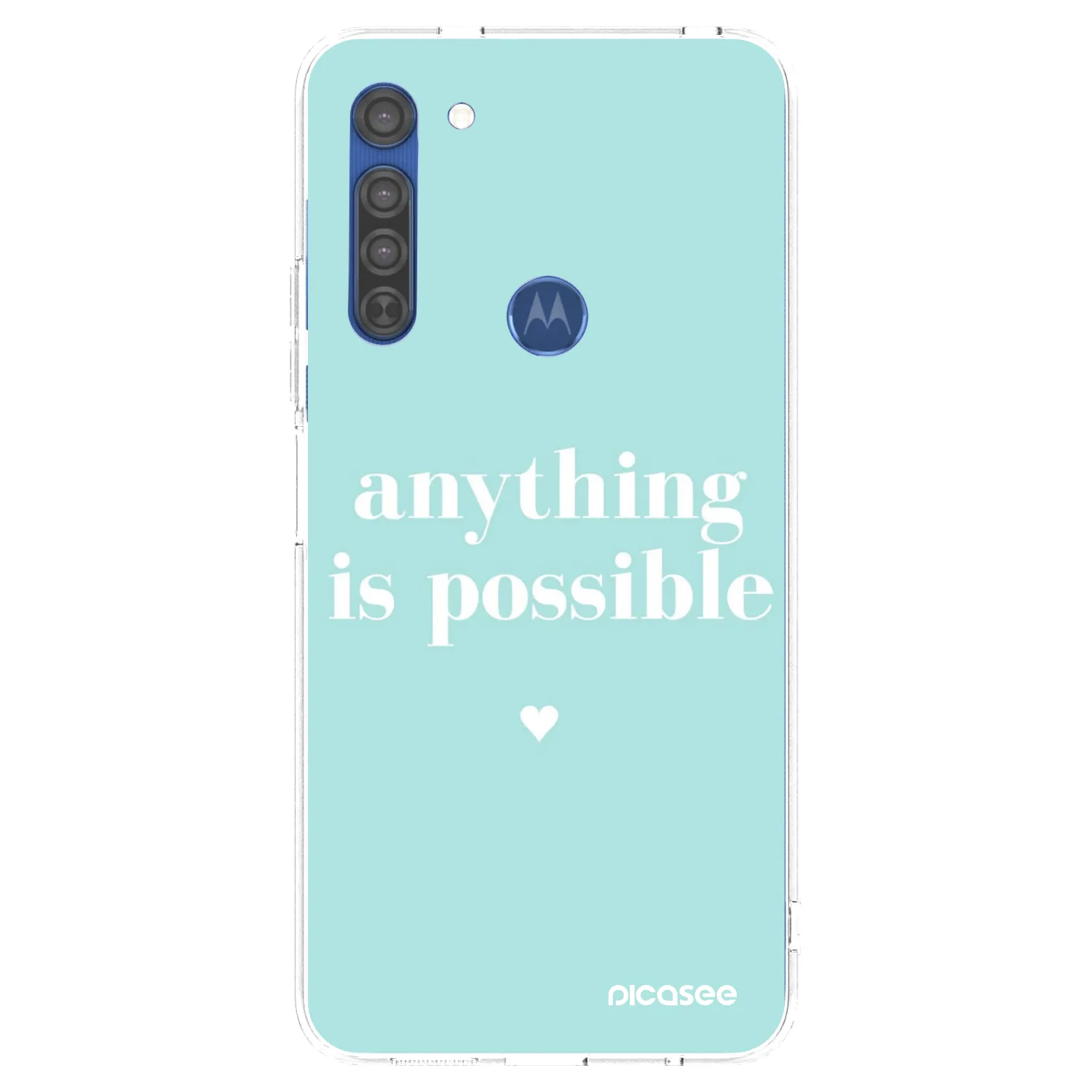 Picasee silikonový průhledný obal pro Motorola Moto G8 - Anything is possible