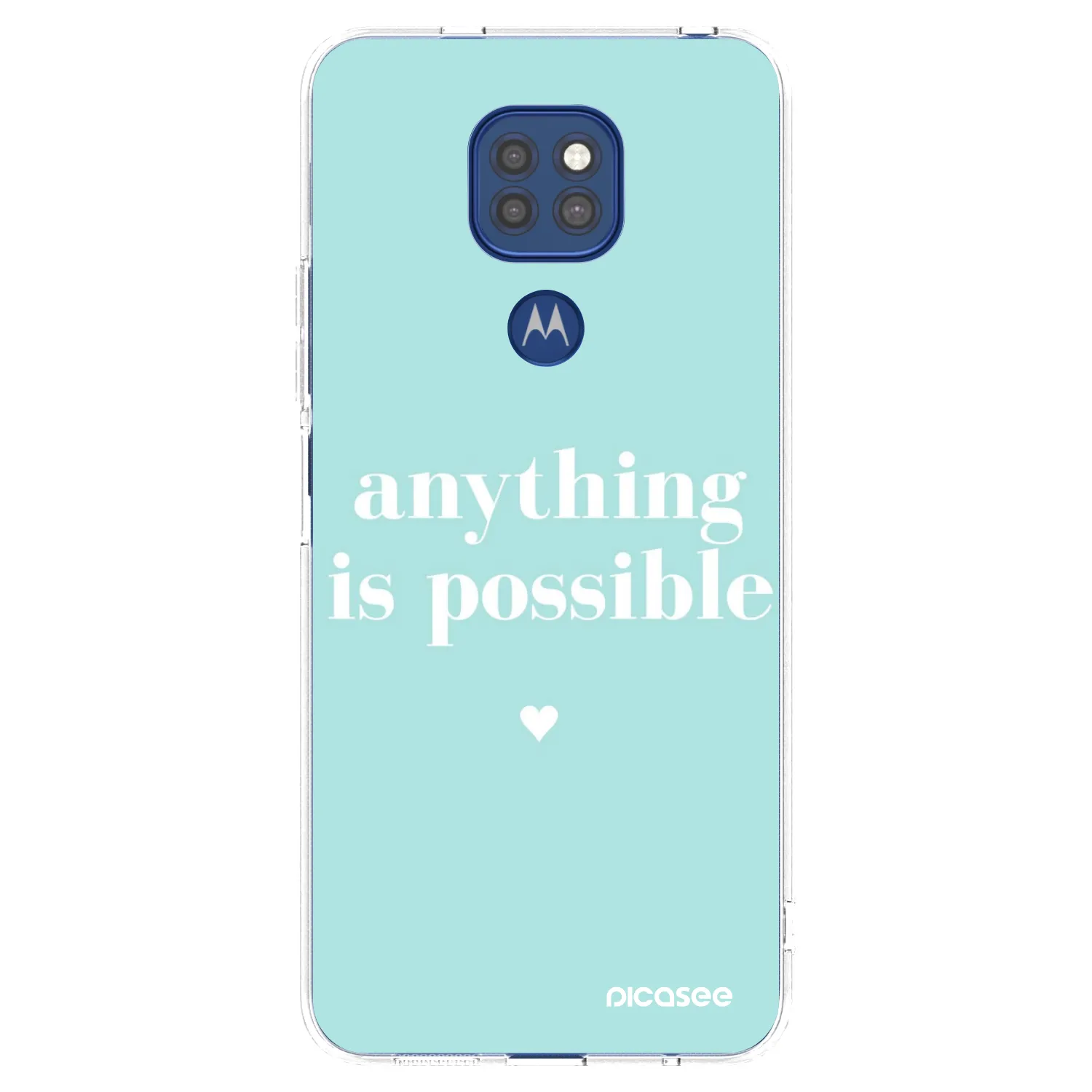 Picasee silikonový průhledný obal pro Motorola Moto G9 Play - Anything is possible