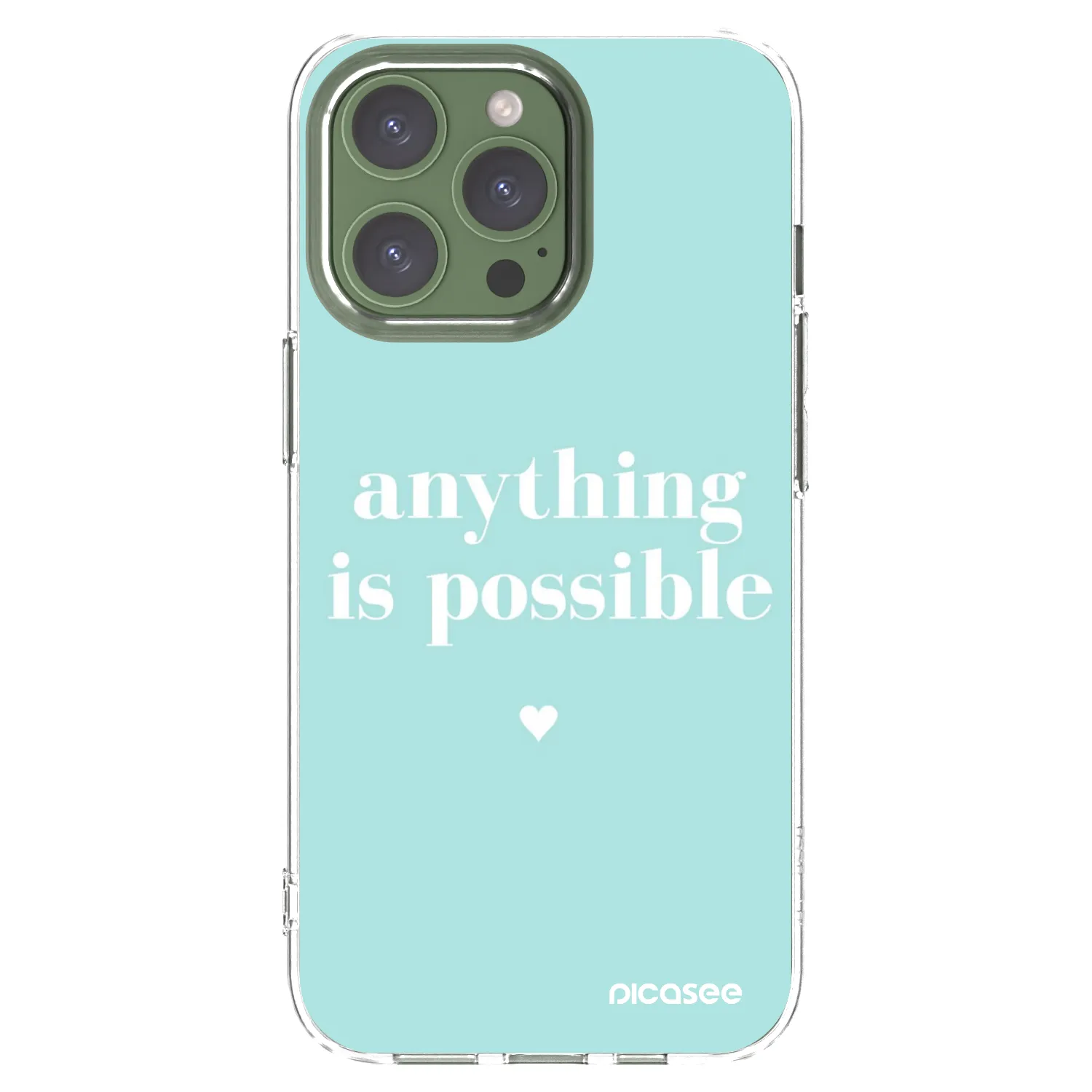 Picasee silikonový průhledný obal pro Apple iPhone 13 Pro - Anything is possible