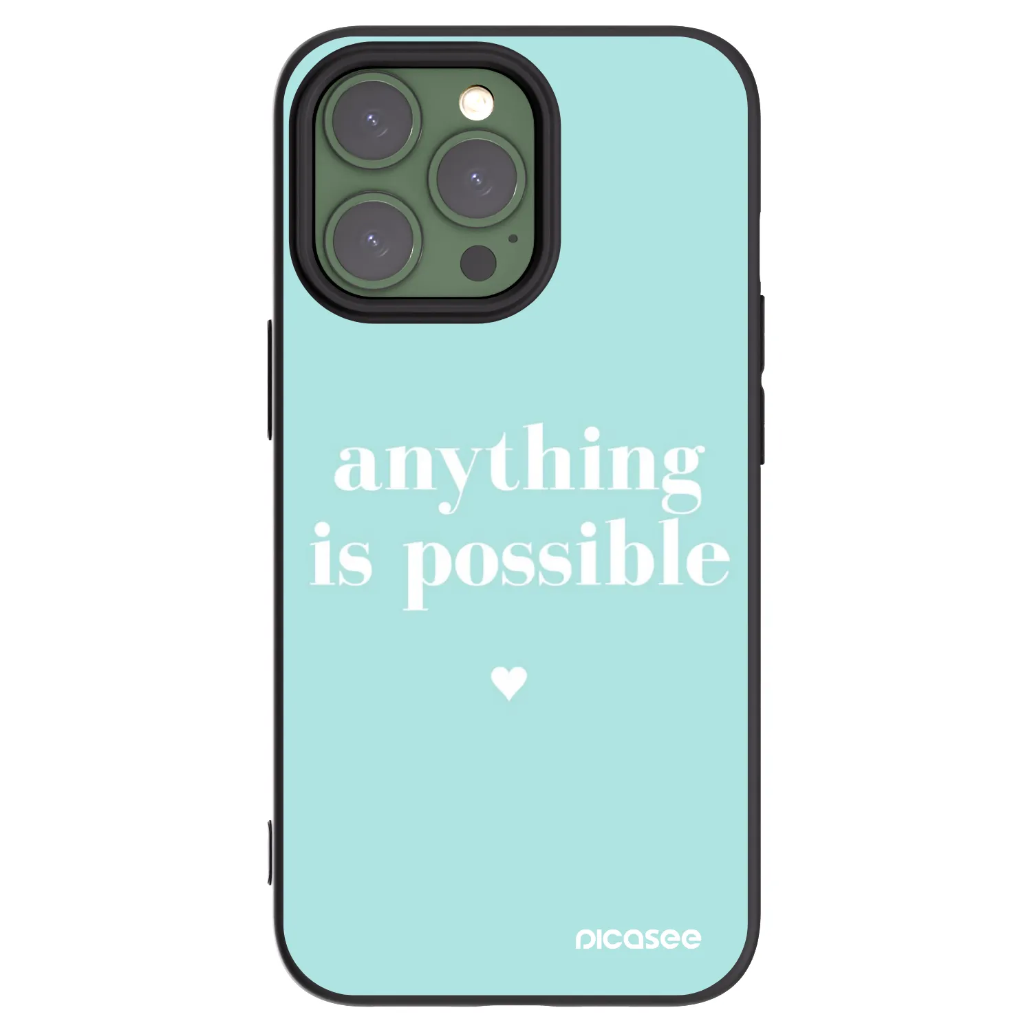 Picasee silikonový černý obal pro Apple iPhone 13 Pro - Anything is possible