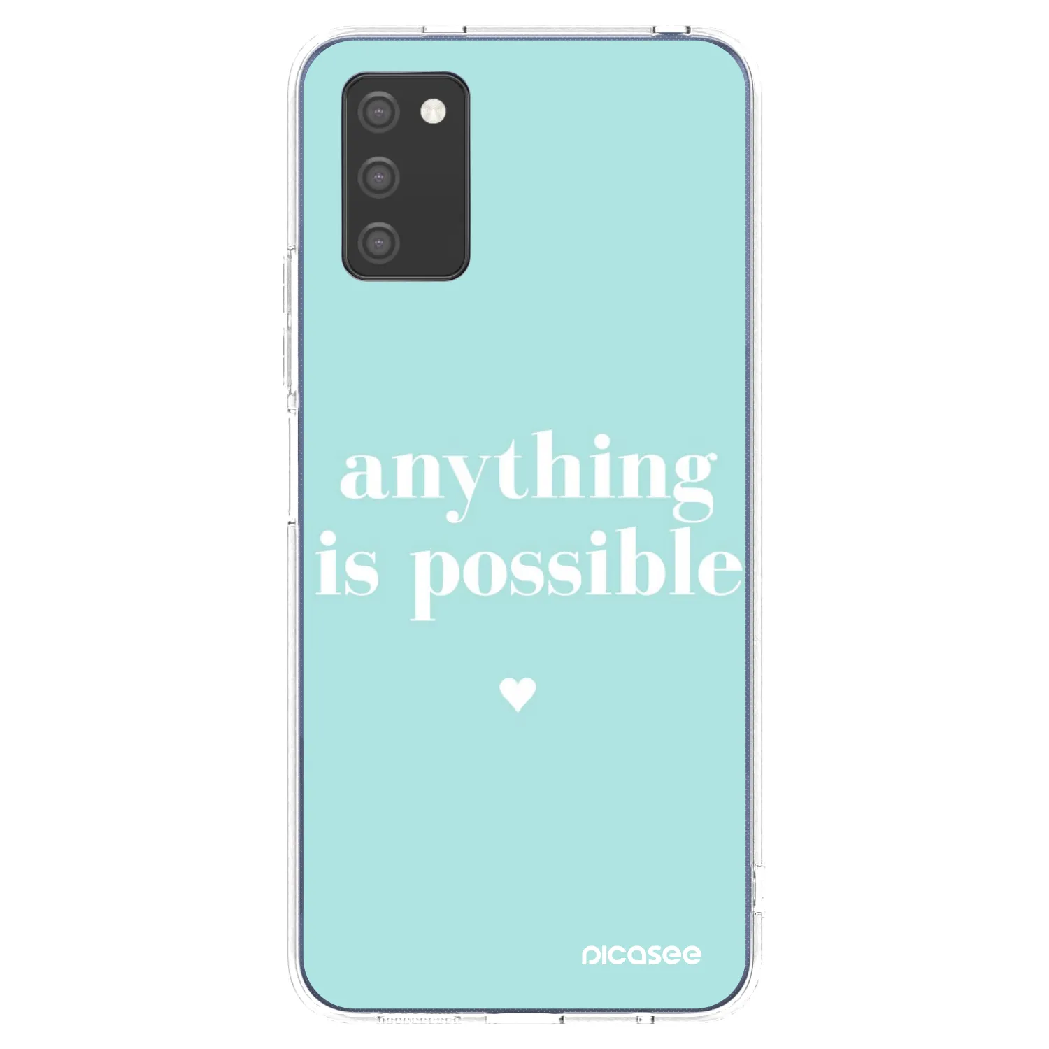 Picasee silikonový průhledný obal pro Samsung Galaxy A02s A025G - Anything is possible