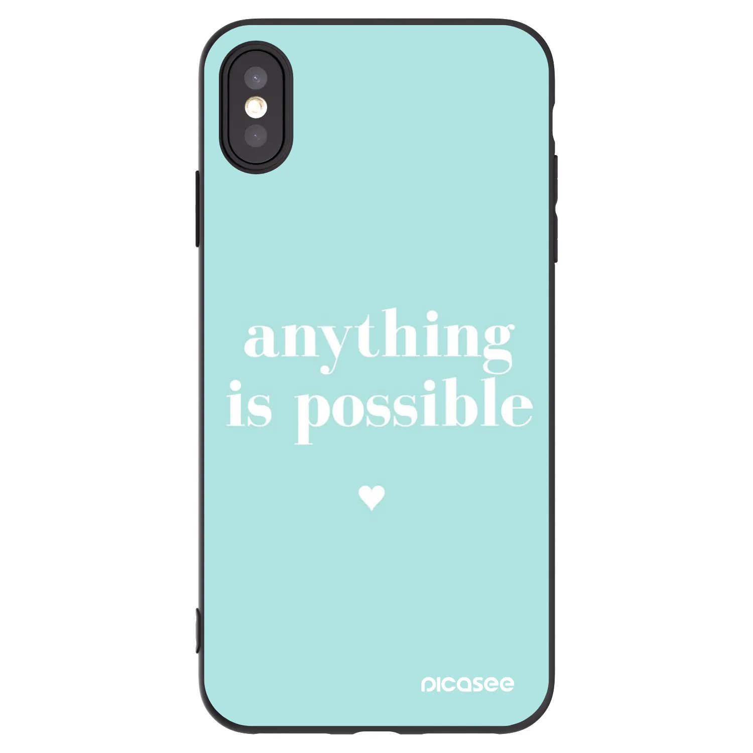 Picasee silikonový černý obal pro Apple iPhone XS Max - Anything is possible
