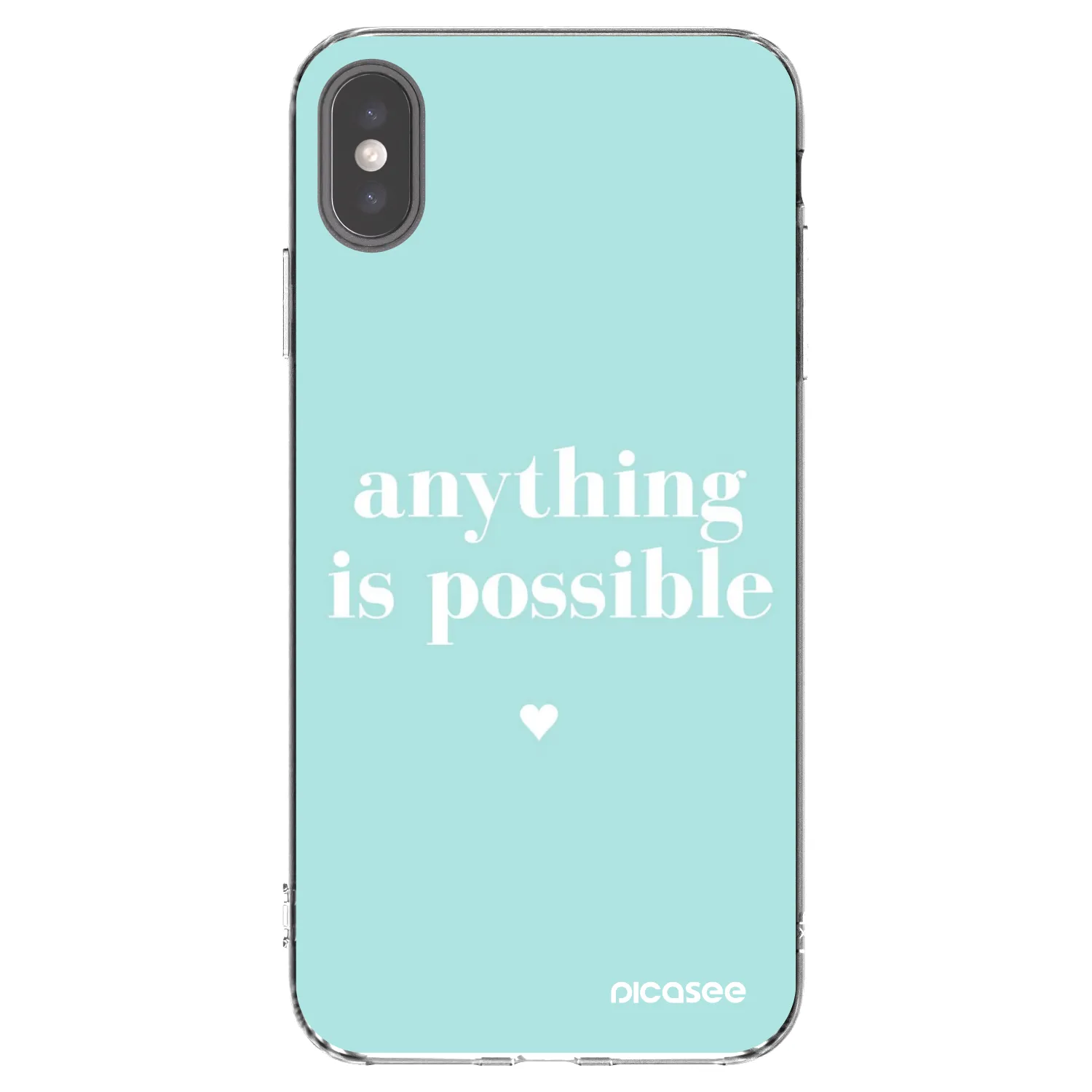 Picasee silikonový průhledný obal pro Apple iPhone XS Max - Anything is possible
