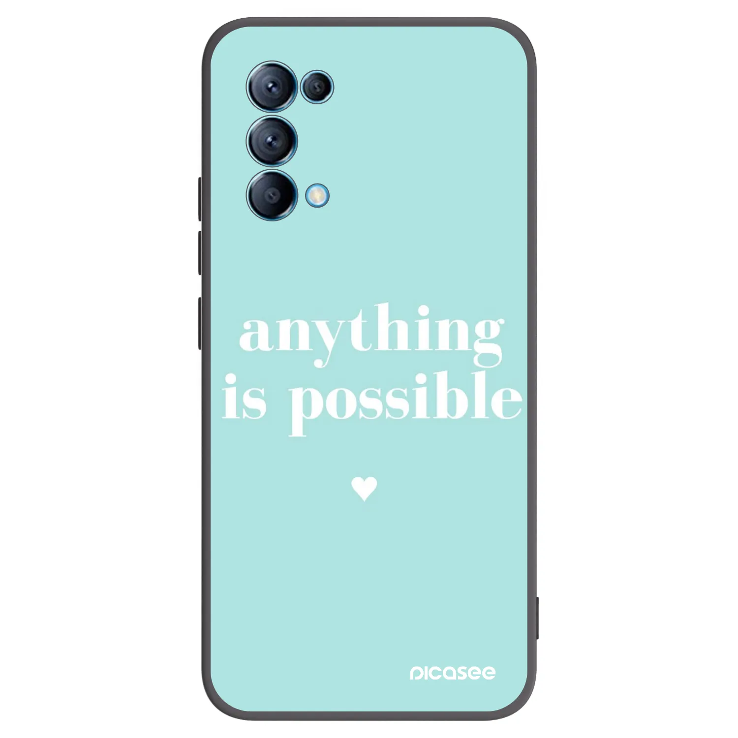 Picasee silikonový černý obal pro OPPO Reno 5 5G - Anything is possible