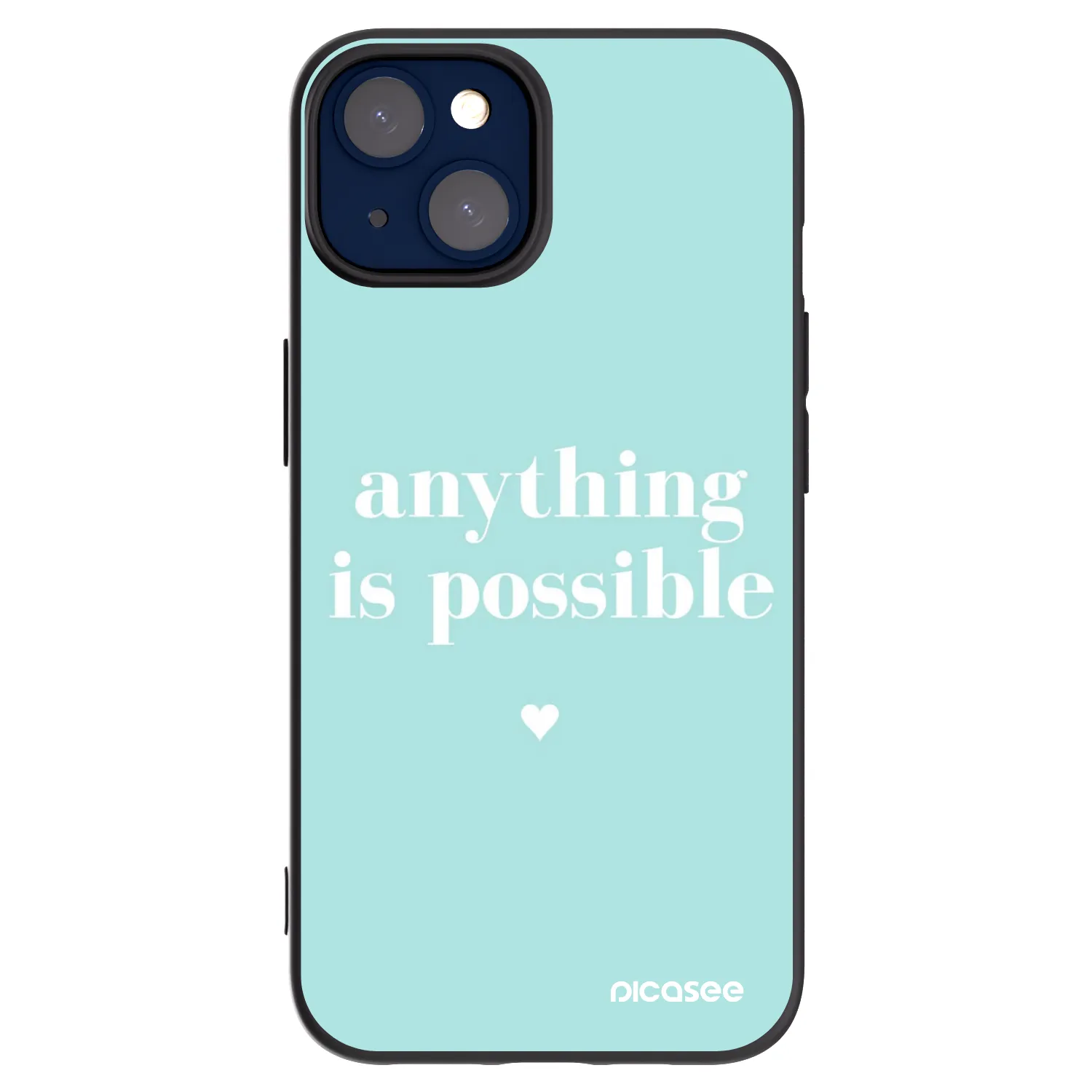 Picasee silikonový černý obal pro Apple iPhone 14 - Anything is possible