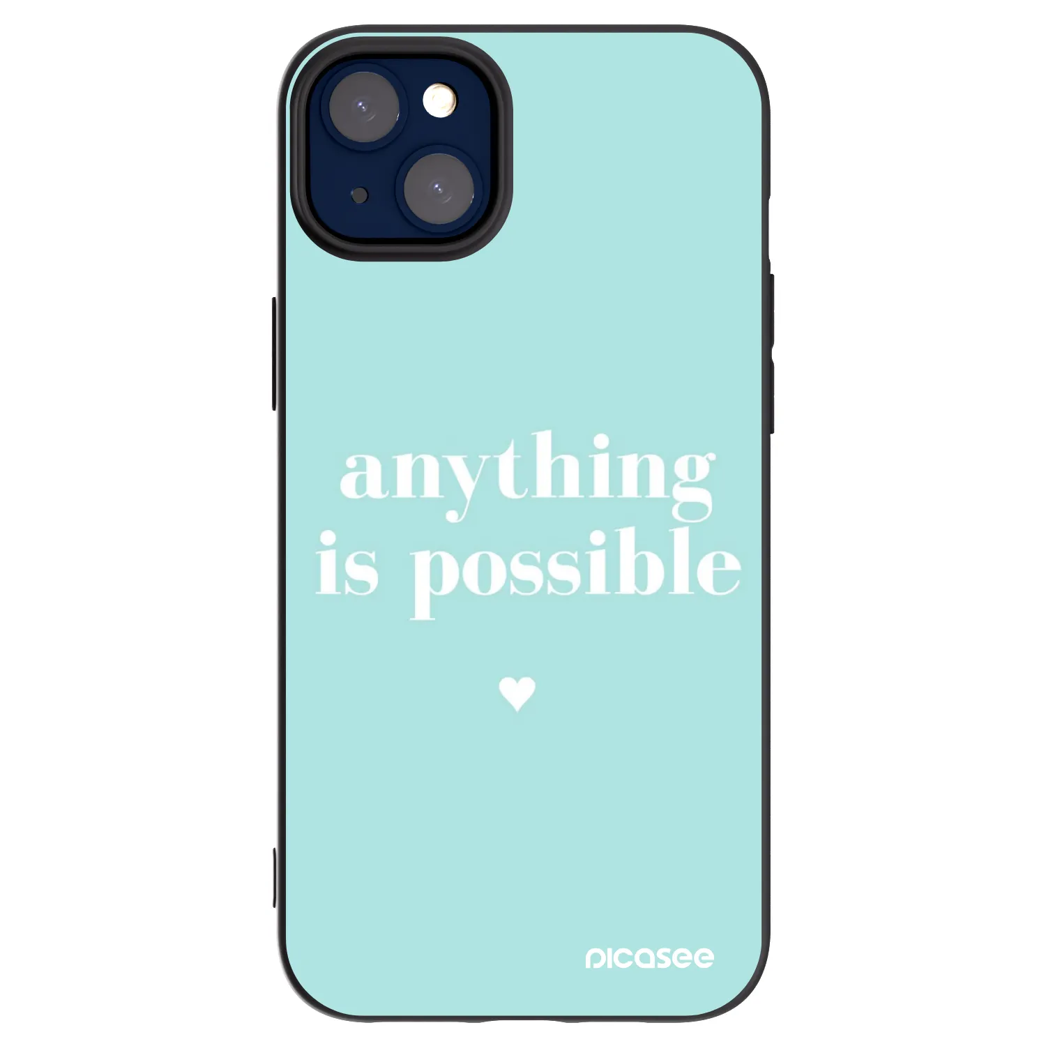 Picasee silikonový černý obal pro Apple iPhone 14 Plus - Anything is possible