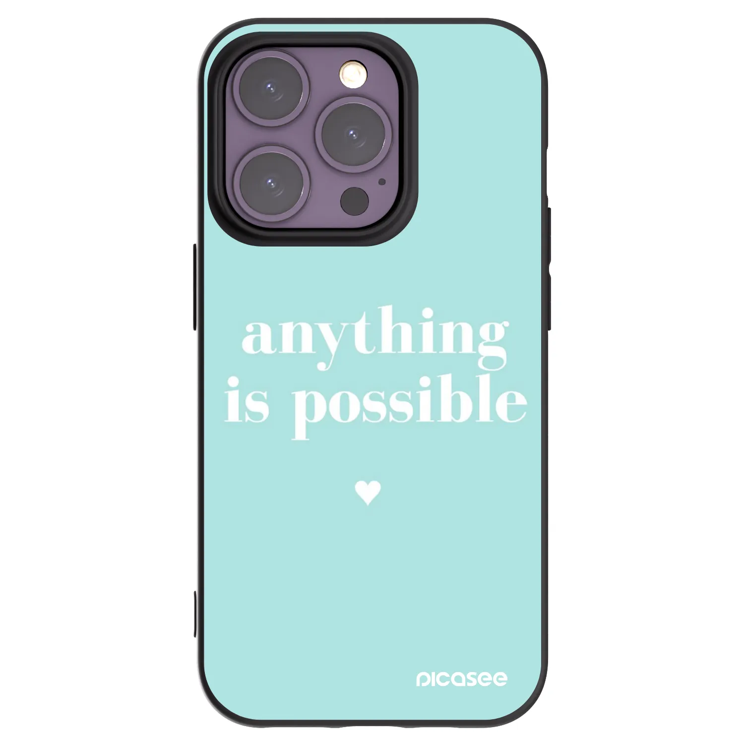 Picasee silikonový černý obal pro Apple iPhone 14 Pro - Anything is possible