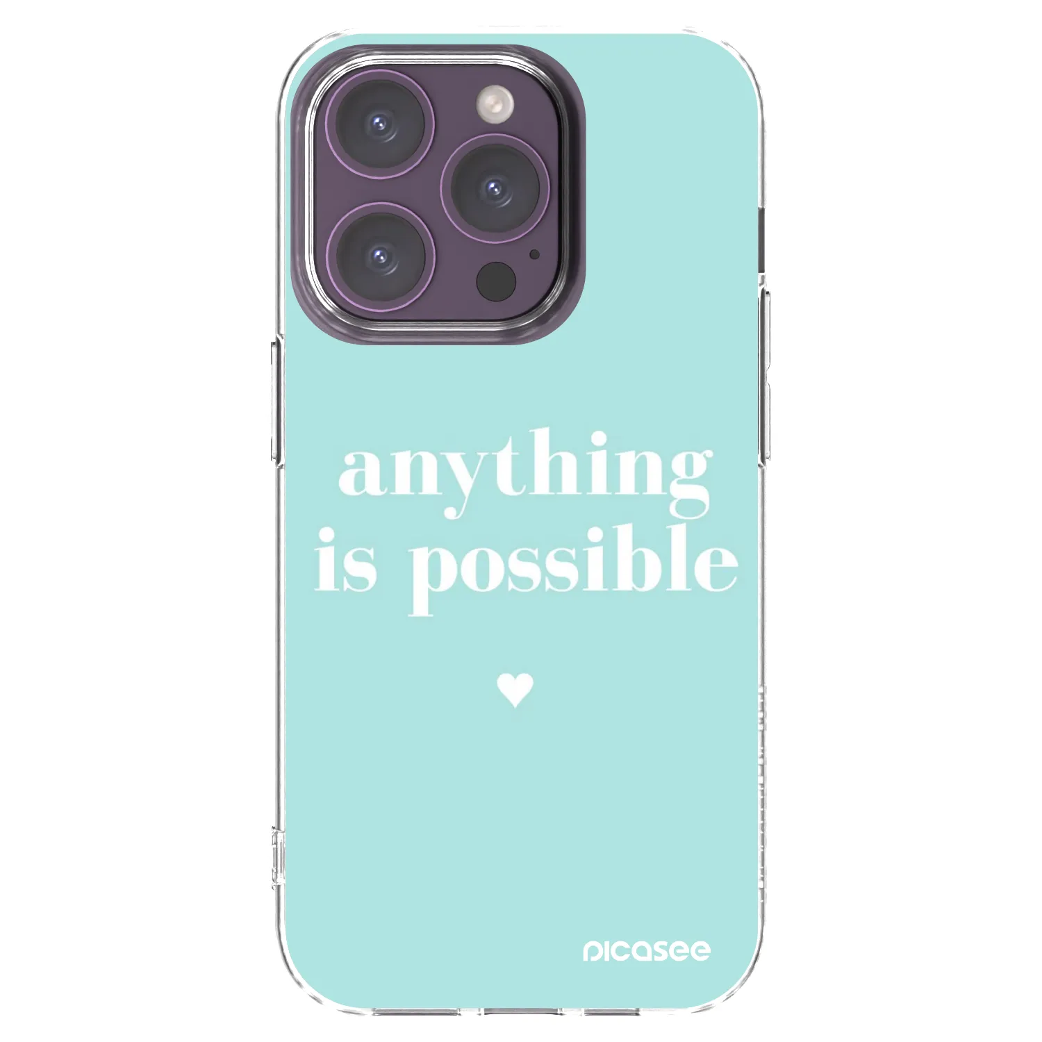 Picasee silikonový průhledný obal pro Apple iPhone 14 Pro - Anything is possible
