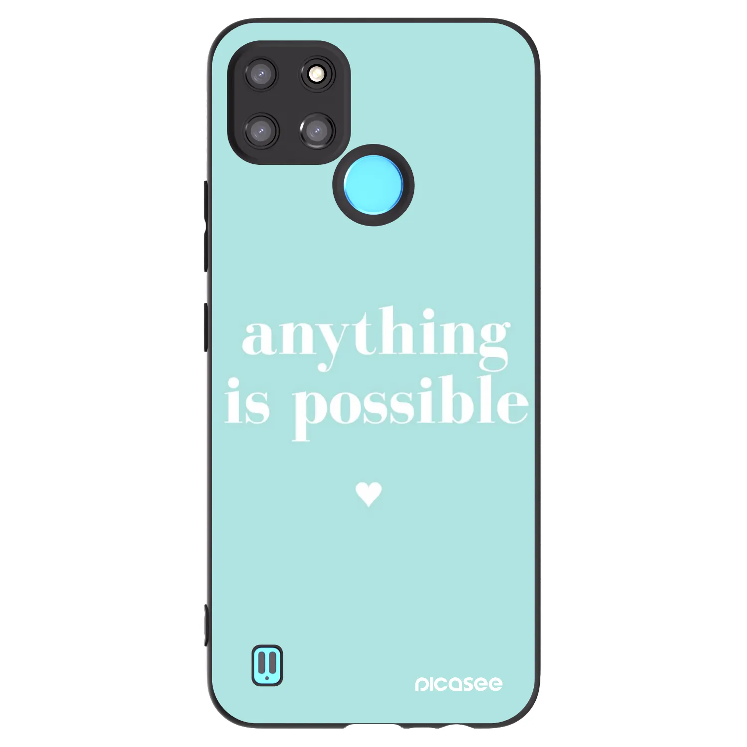 Picasee silikonový černý obal pro Realme C21Y - Anything is possible