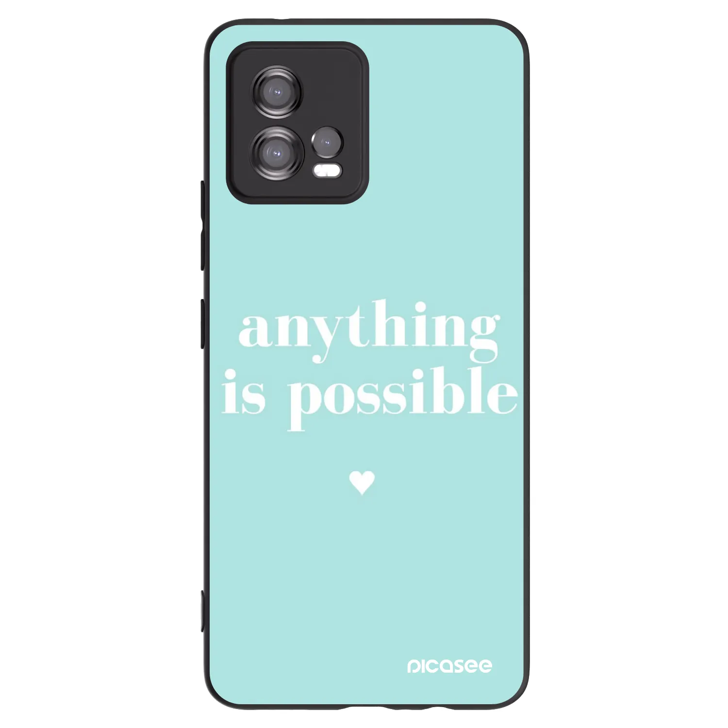 Picasee silikonový černý obal pro Motorola Moto G72 - Anything is possible