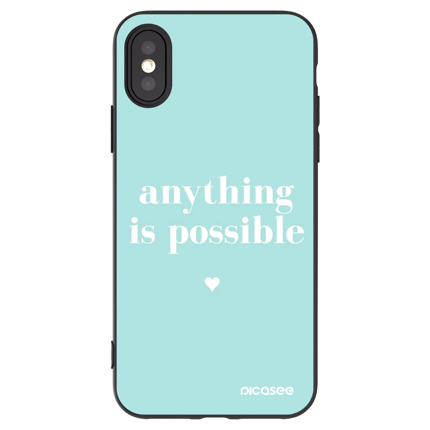 Picasee silikonový černý obal pro Apple iPhone X/XS - Anything is possible