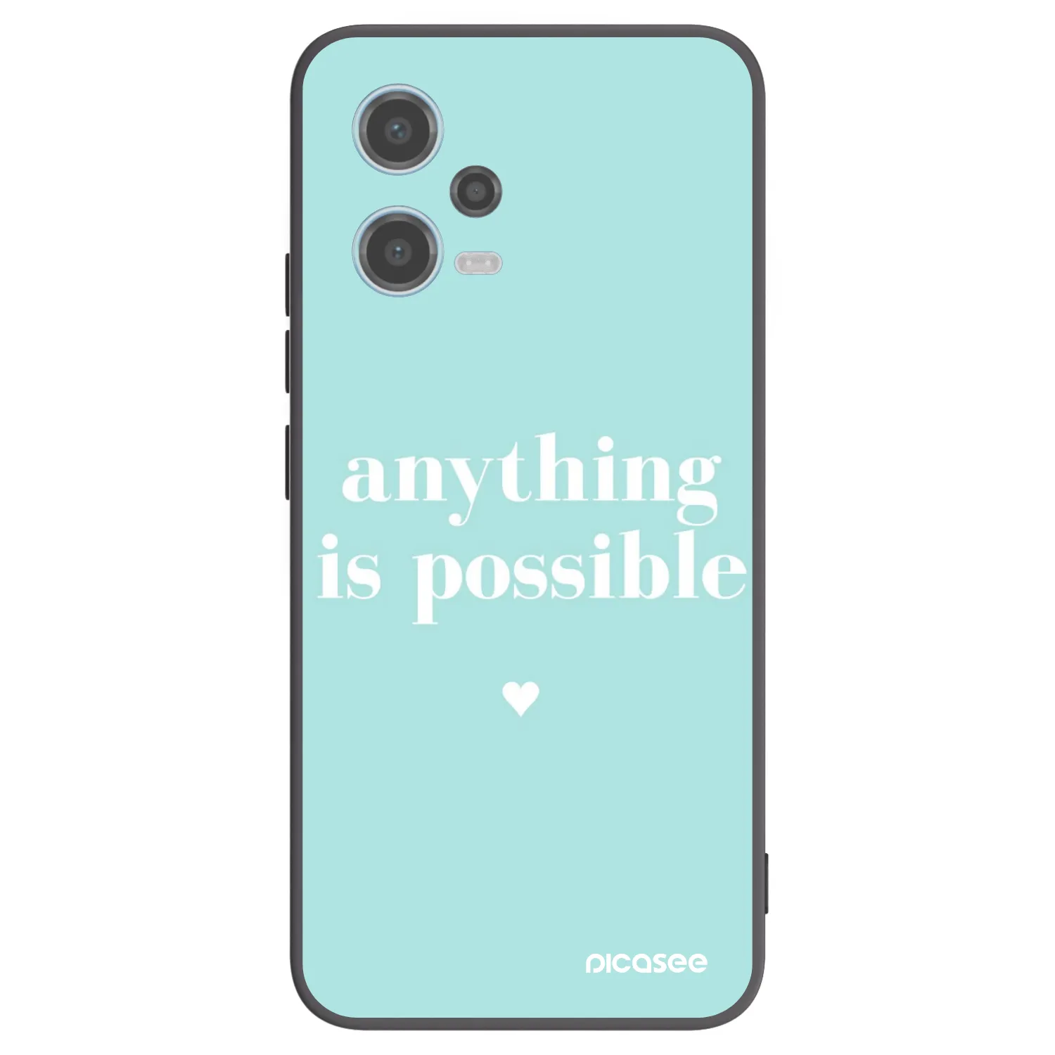 Picasee silikonový černý obal pro Xiaomi Redmi Note 12 5G - Anything is possible