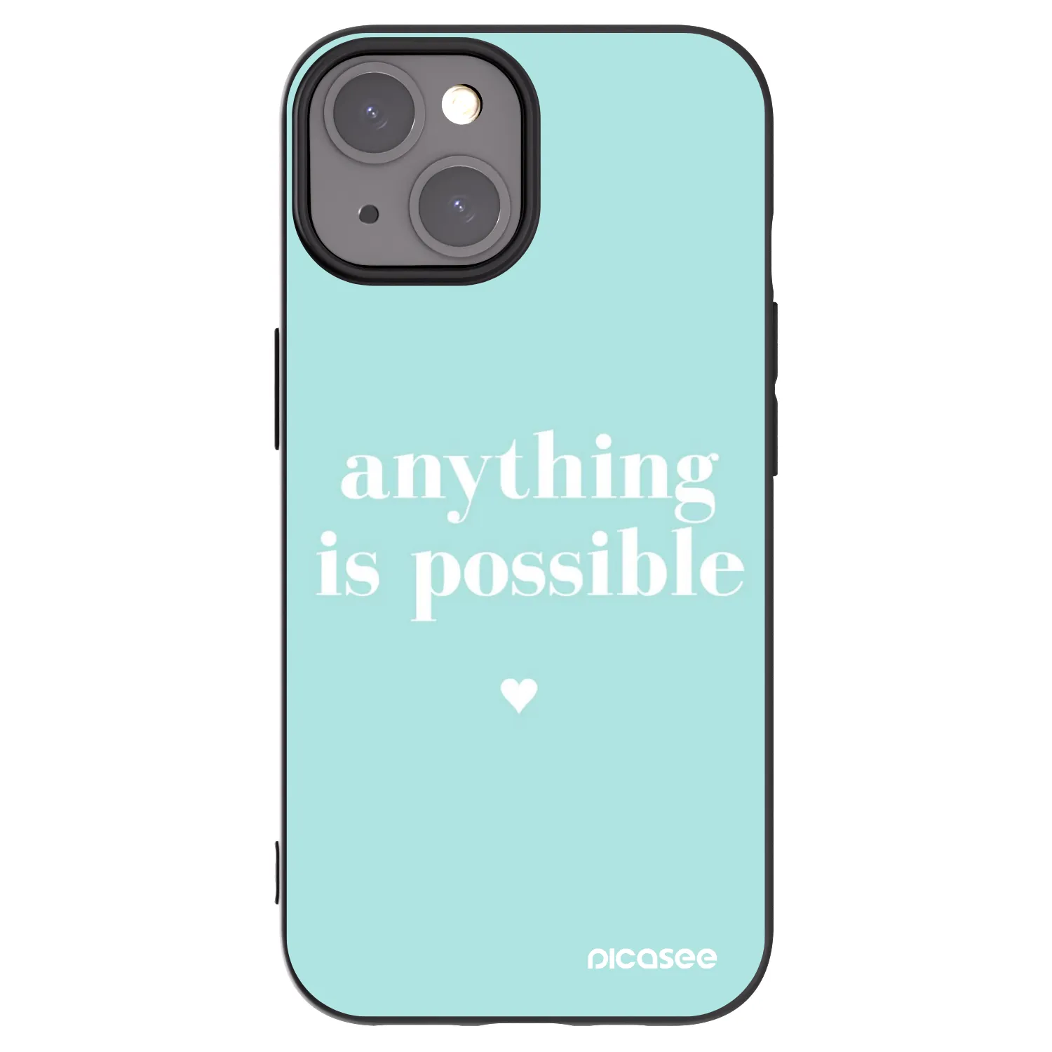 Picasee silikonový černý obal pro Apple iPhone 15 - Anything is possible