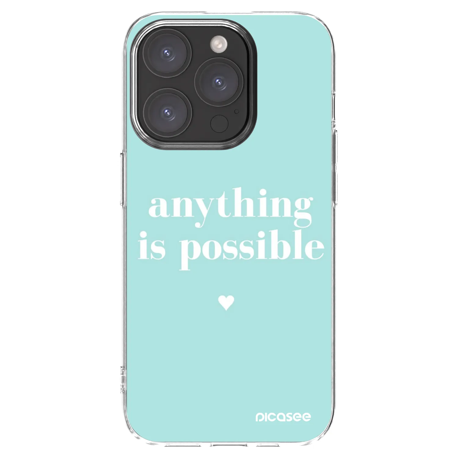 Picasee silikonový průhledný obal pro Apple iPhone 15 Pro - Anything is possible