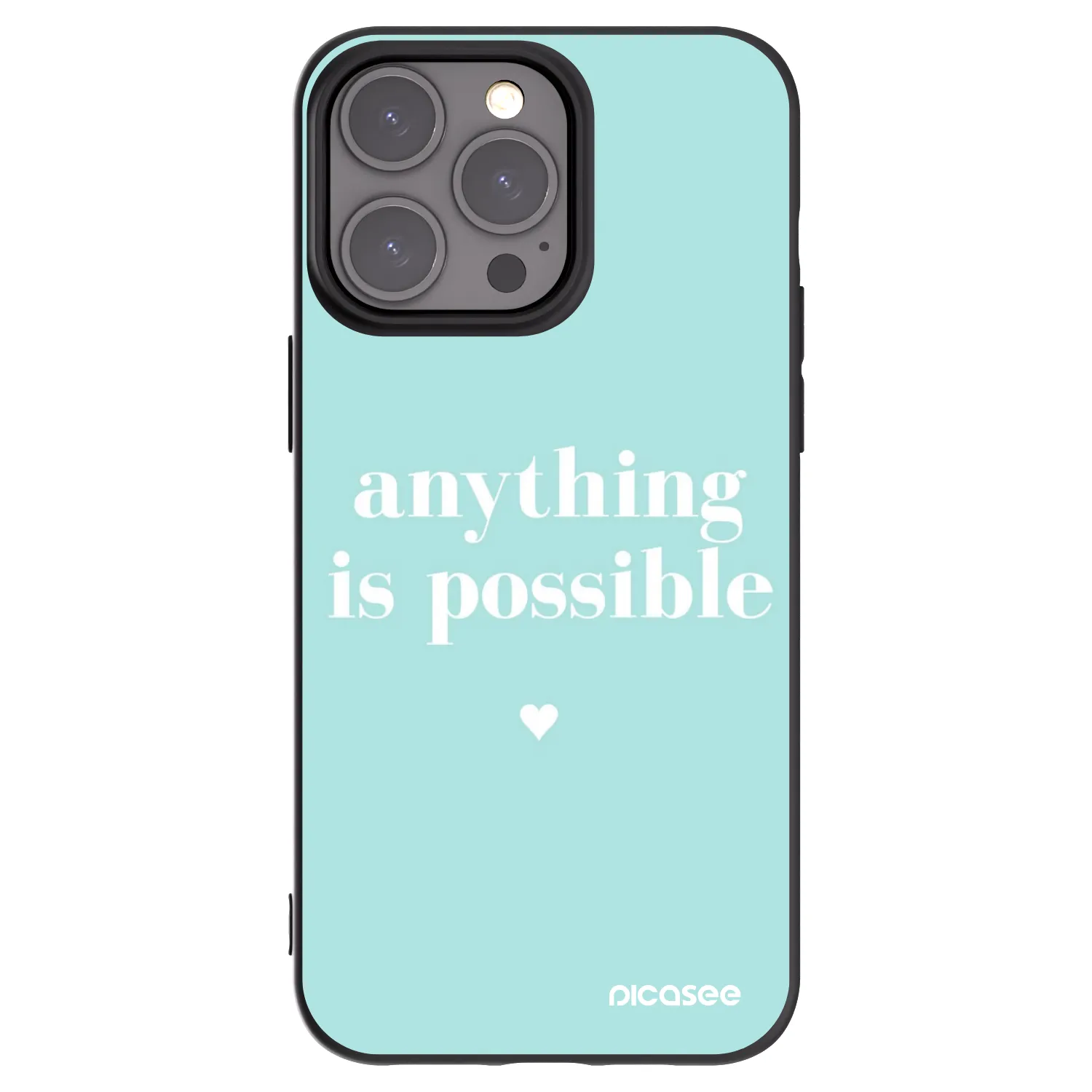 Picasee silikonový černý obal pro Apple iPhone 15 Pro Max - Anything is possible
