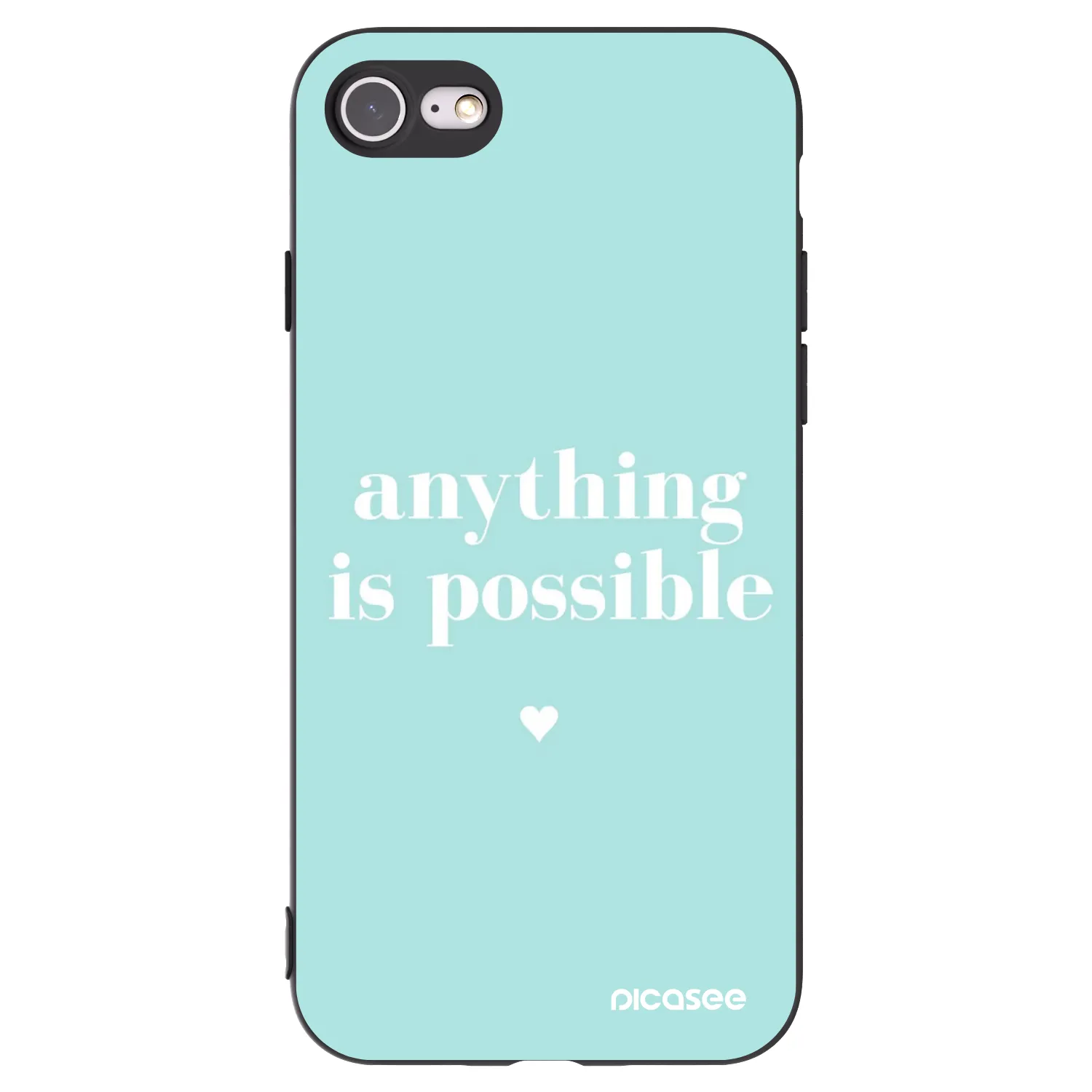 Picasee silikonový černý obal pro Apple iPhone 7 - Anything is possible